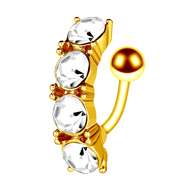 Gold Color Heart belly button ring 14G belly ring cute navel piercing bar sexy belly piercing dangle navel ring lot