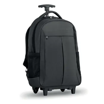 

Trolley backpack in 2 colors for laptop 15 ''compartment for Tablet. Front pocket zipper. Polyester 360D.