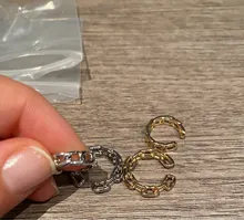 Pendientes de Clip de Color dorado Punk Rock para mujer, sin Piercing, cadena de eslabones moderna, pendientes de cartílago con estilo, joyería de fiesta