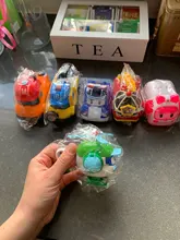 6 unids/set Poli coche chico juguetes transformación Robot de dibujos animados figura de acción de juguete transformar vehículo para el regalo de los niños