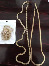 New Gold Stainless Steel Rope Chain 2mm-6mm Fashion Jewelry Ladies Necklace