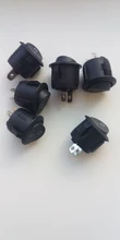 Rocker-Switches Round ON-OFF Black White Mini KCD1-105 6pcs 20mm-Diameter 2-Pin Red
