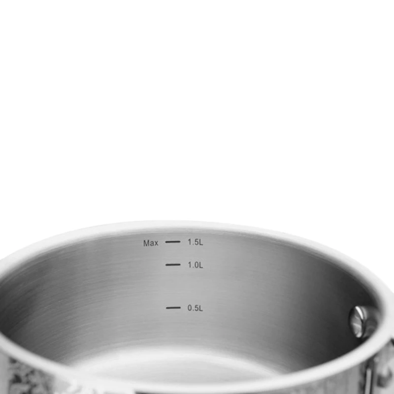 Ковш с крышкой RONDELL RDS-1052(Объем 1,5 л, диаметр 16 см, для всех типов плит, мерная шкала