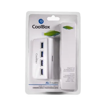 

USB Hub CoolBox COO-HU4ALU3 Aluminium (4 ports)