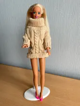 Suéter de algodón puro hecho a mano de alta calidad, vestido, Tops, opciones de ropa de muñeca, accesorios para muñeca Barbie, juguete para niña de 11,5 pulgadas