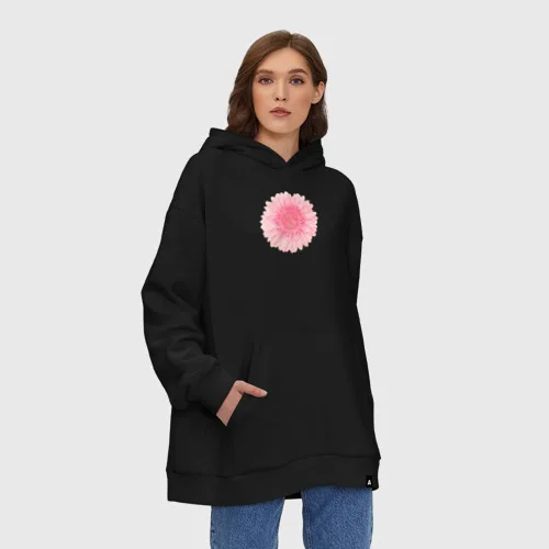 Худи SuperOversize хлопок Розовый пион | Женская одежда