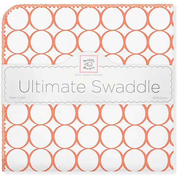 Фланелевая пеленка SwaddleDesigns Orange Mod 110х110 см | Мать и - Цена: 