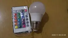 RGB Lamp Lighting Led-Light-Bulb Remote-Control Party-Decor Dimmable-Color 220v Led 110V