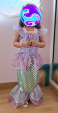 Vestido de princesa para niña, disfraz de la pequeña chica sirena Ariel, elegantes disfraces de Halloween, Ropa de fiesta de cumpleaños de Carnaval para niña de 3 a 10T