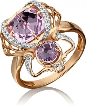 

Yuz platinum ring with Topaz and Amethyst Red Gold