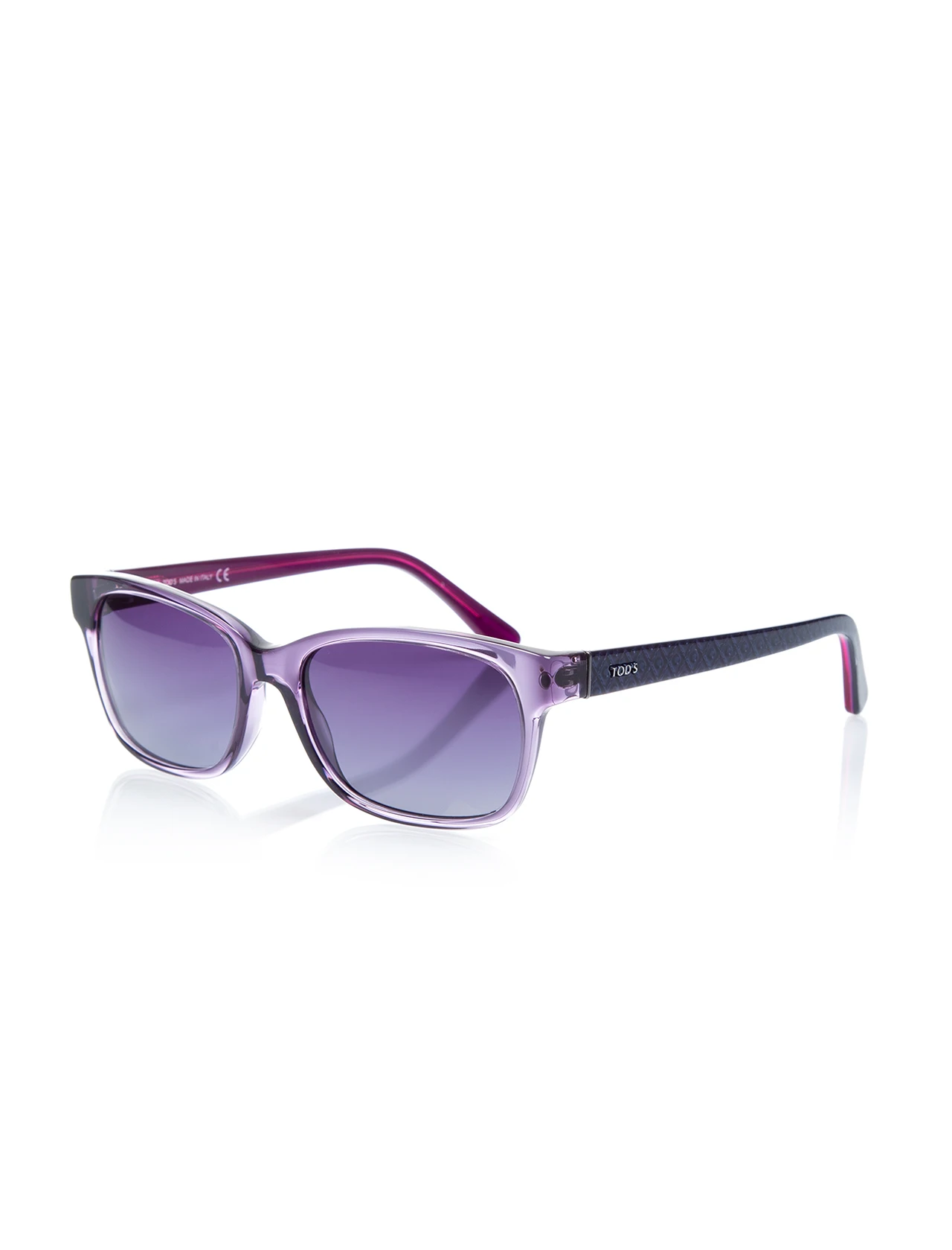 

Women's sunglasses to 5108 081 bone purple organic rectangle square 53-16-135 tods