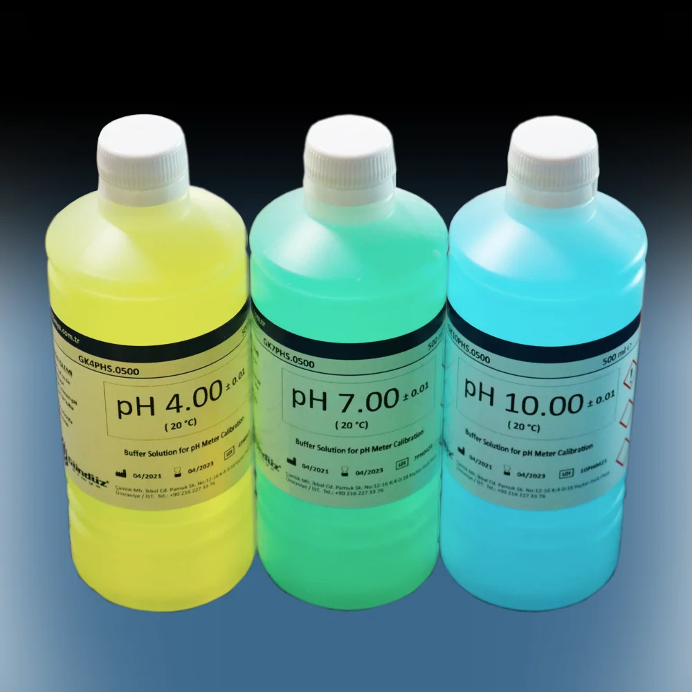 PH Calibration Buffer Solution (pH 4, pH 7, pH 10) set 500 ml