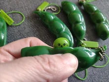 Juguete para apretar Infinite Edamame, llavero de guisantes, hoyuelos, juguetes antiestrés de descompresión