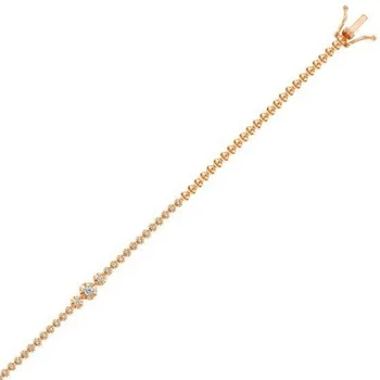 

Lucas gold bracelet with 25 red gold diamonds