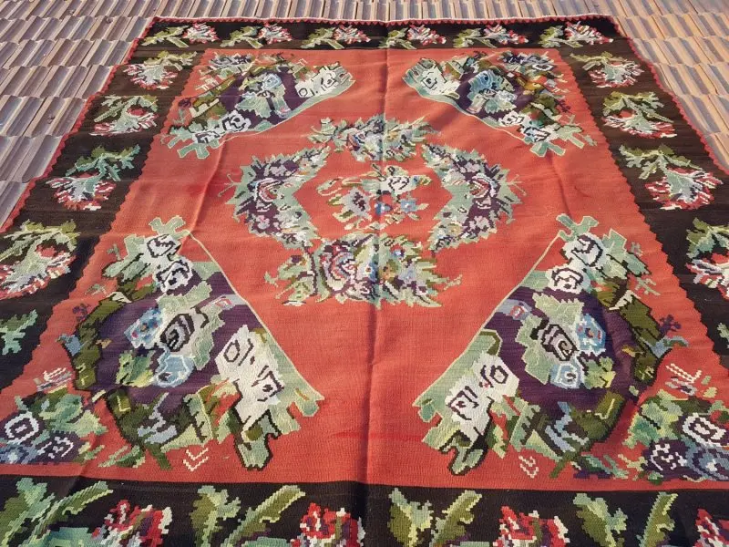 Восточный тканый винтажный цветочный ковер 8'6'' X 10'6''/260x320 см