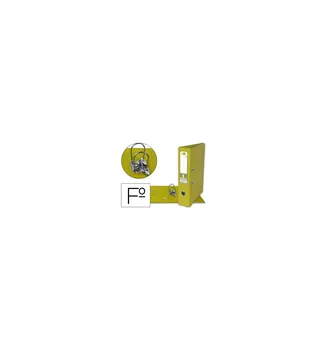 

Lever file folder led FOLIO document lined PVC with LOMO lined 75MM yellow metalic compressor