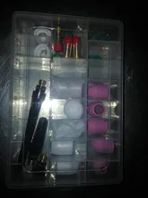 Lente de Gas Stubby soplete de soldadura TIG, 31 Uds., n. ° 12, Kit de vaso de vidrio Pyrex para WP-17/18/26, accesorios de soldadura