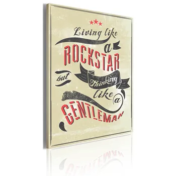 

Table-Living like a rockstar purpose thinking like a gentleman-50x70