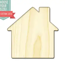 10 House Wood Cut Out- Custom Choose Your Size- Laser Cut Wooden Art Craft Supplies Wall Hanging Decor Wedding Nursery DCS0262