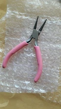 Herramientas de joyería de 125mm, accesorios DIY, herramientas de Hardware, pinza de plástico, tornillo de Banco rosa, negro, cabeza redonda, afilada boca, alicates de corte de alambre