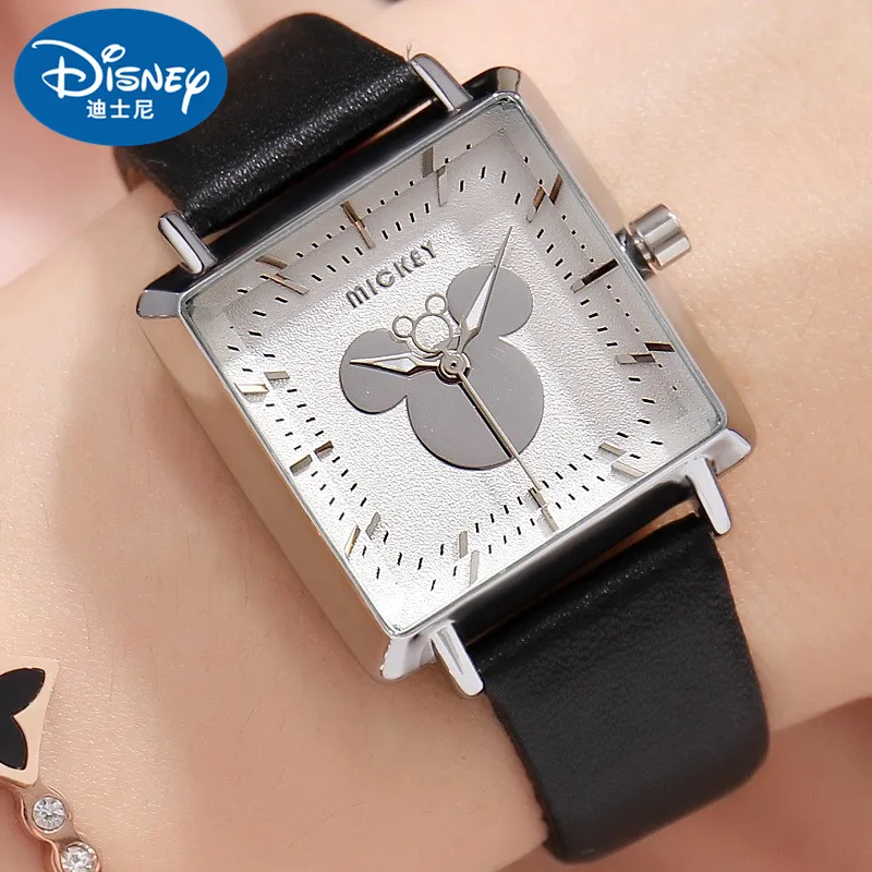 Orologio da polso impermeabile al quarzo in pelle quadrata da donna  topolino Disney donna moda semplice alla moda elegante orologi di buona  qualità|Women's Watches| - AliExpress