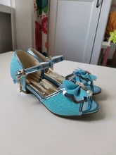 Zapatos para niños, Lazo de cristal, tacones brillantes, zapatos de princesa, gran oferta, nuevas sandalias de Boca de pescado para niñas, zapatos de tacón alto para niños
