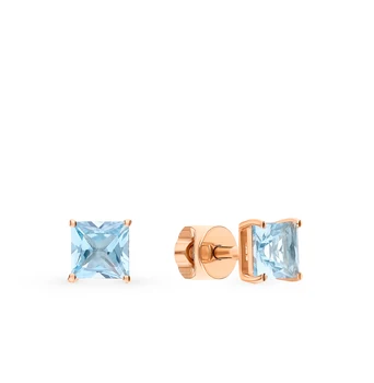 

Gold earrings with Topaz sunlight sample 585