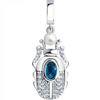 

Sokolov pendant with pearls, cubic zirconia and Swarovski crystal in silver