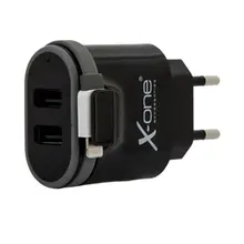 Настенное зарядное устройство Ref. 138161 2 x USB 2,1 кабель Lightning черный