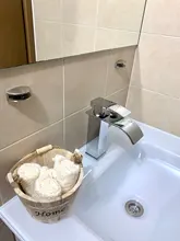 Faucet-Waterfall Vanity-Sink Washing-Taps Cold-Basin Chrome Bathroom Brass Rozin Single-Lever