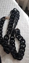 Cadena de accesorios para bolso de mujer, cadena de resina de color negro, blanco y verde, correa de lujoso helado, bolso de mano, cadena de hombro