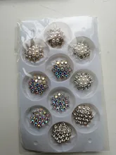 Lote de 10 unidades de diamantes de imitación y perlas brillantes, adornos para joyas, vacaciones, productos creativos hechos a mano, accesorios al por mayor