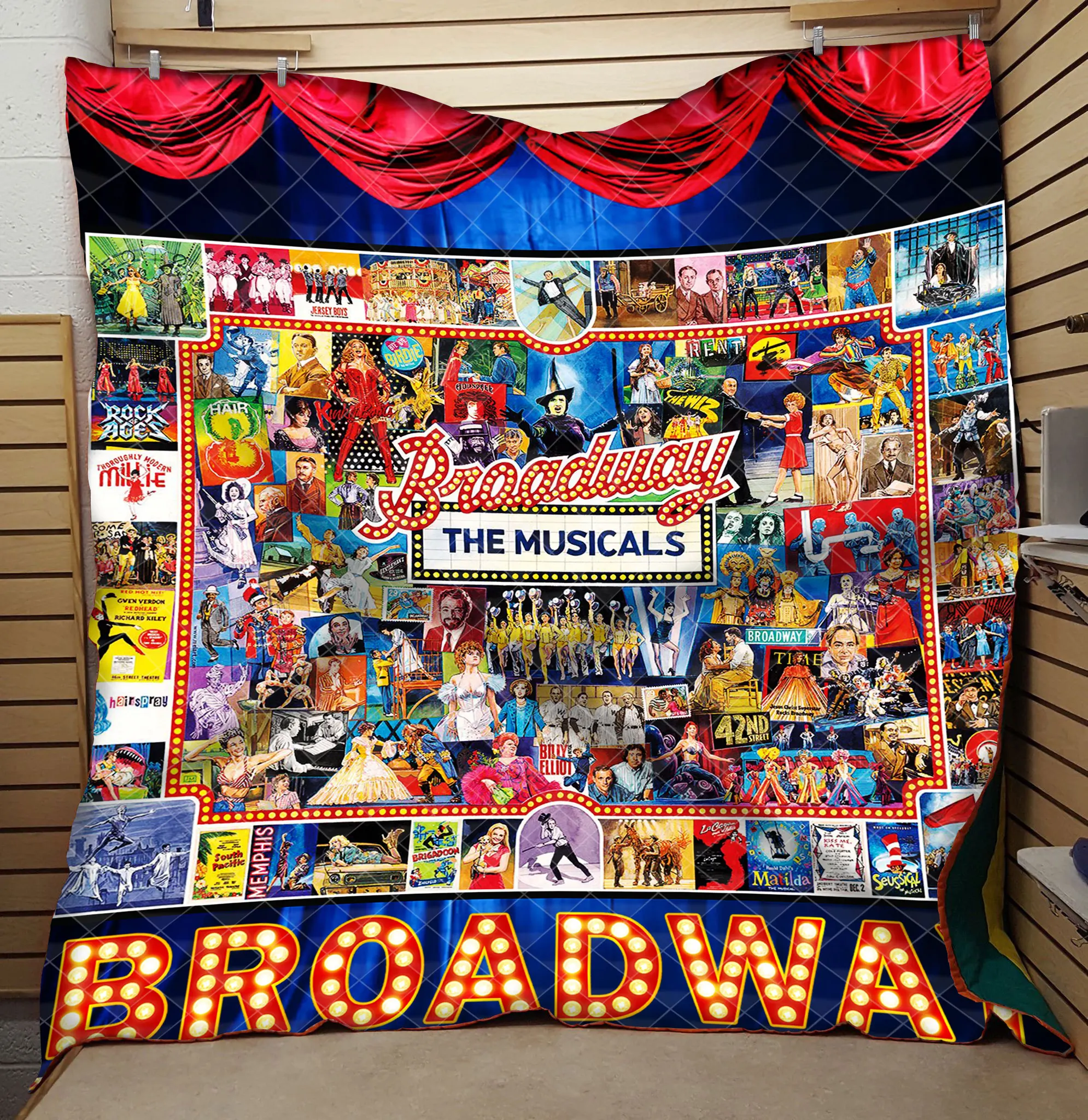 Бродвей шоу напечатано 3d цифровой печати и хлопок летом прохладно одеяло кондиционер мыть воды фабрики