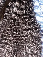 Coleta de pelo rizado Afro, cabello humano Remy brasileño con cordón, coleta Ombre, extensiones de cabello
