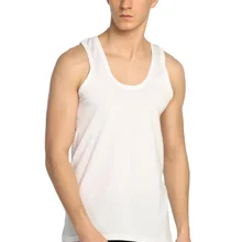 Мужская белая классическая чесаная фуфайка из хлопка, 6 штук