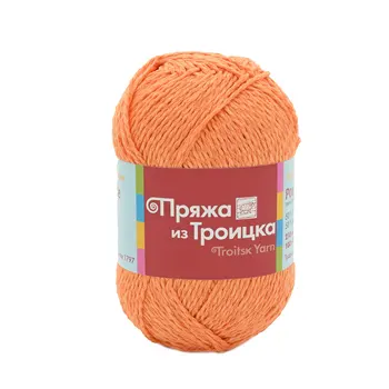 

Yarn from Troitsk 'ромашка' 100gr. 210 m. (50% cotton, 50% viscose) (5053-мулине (orange))