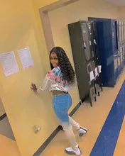 Luvin-Peluca de cabello humano rizado con malla Frontal para mujer, postizo de 30 a 40 pulgadas de densidad 180, sin pegamento, color agua, color negro, brasileña, desplumada