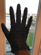Xingyu-guantes de nitrilo desechables para uso doméstico e Industrial, color negro, resistentes al agua y al aceite, 100 Uds.