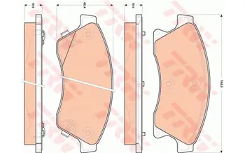 

TRW Front brake pad set (4 pcs) for CHEVROLET CRUZE AVEO OPEL ASTRA