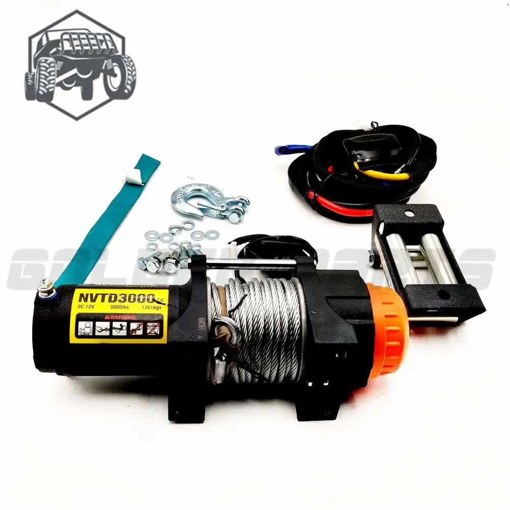 Оригинальная лебедка подходит для CFmoto NVTD3000 7020-150700-1B000 12,8 ''× 4,44'' × 4,76 ''325 мм × 113 мм × 121 мм