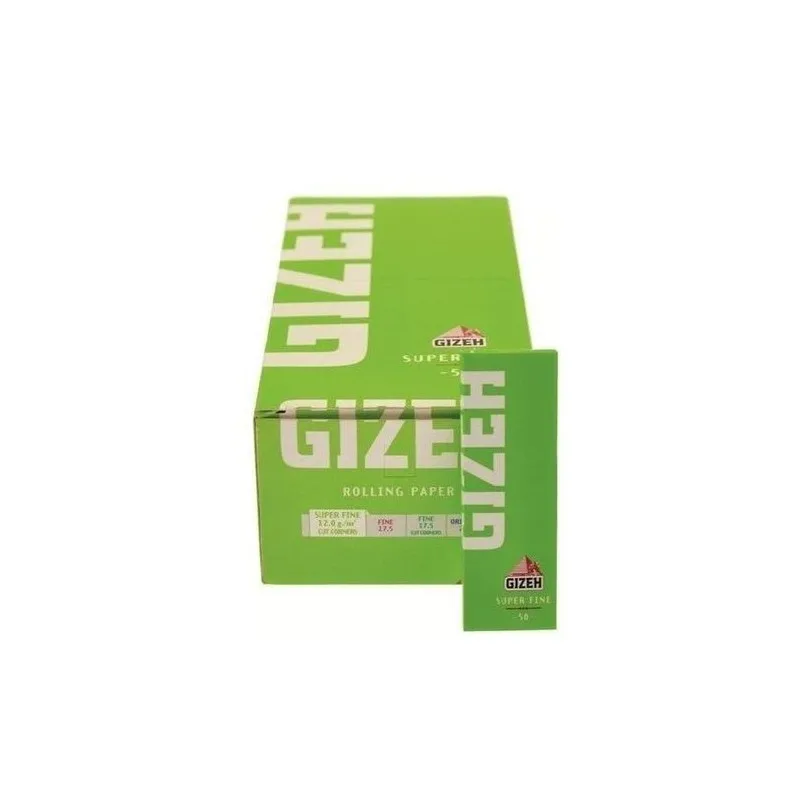 Cartine Gizhe Fine Verde Extra Slim Corte Da Box 50 Libretti 50