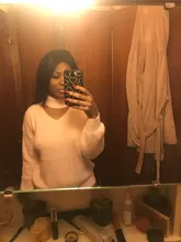 Cashmere Sweater Jumpers Turtleneck MEIYANGYOUNG Fluffy Pullovers Knitted-Jacket Pink