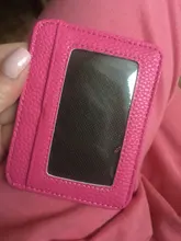 Cartera minimalista delgada de cuero PU, tarjetero pequeño de piel sintética, Tarjetero con ranura múltiple, Color caramelo