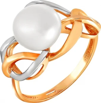 

Примаэксклюзив ring with 1 Pearl in red gold