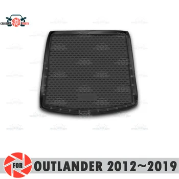 

Trunk mat for Mitsubishi Outlander 2012~2019 trunk floor rugs non slip polyurethane dirt protection interior trunk car styling