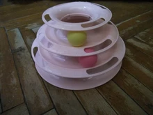 3 Levels Pet Cat Toy Funny Tower Tracks Disc Cat Tracks Toys Training Intelligence Amusement