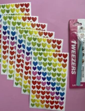 Pinzas de acero inoxidable de Color caramelo, cinta de Color de macarrón, herramienta de pegatina, diario, Gadgets, pinzas portátiles prácticas simples