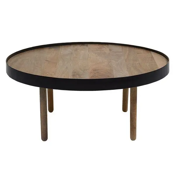 Журнальный столик(72x72x31 см) из дерева манго BigBuy Home