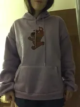 Hooded Sweatshirt Dog-Print Female Oversized Cute Winter Womens for Itself Harajuku