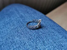 UMODE corona anillo para las mujeres Zircon de oro rosa de moda de lujo de compromiso de boda, anillos de promesa de accesorios de joyería UR0217